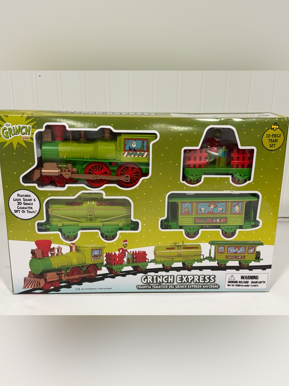 Holiday grinch express train set.